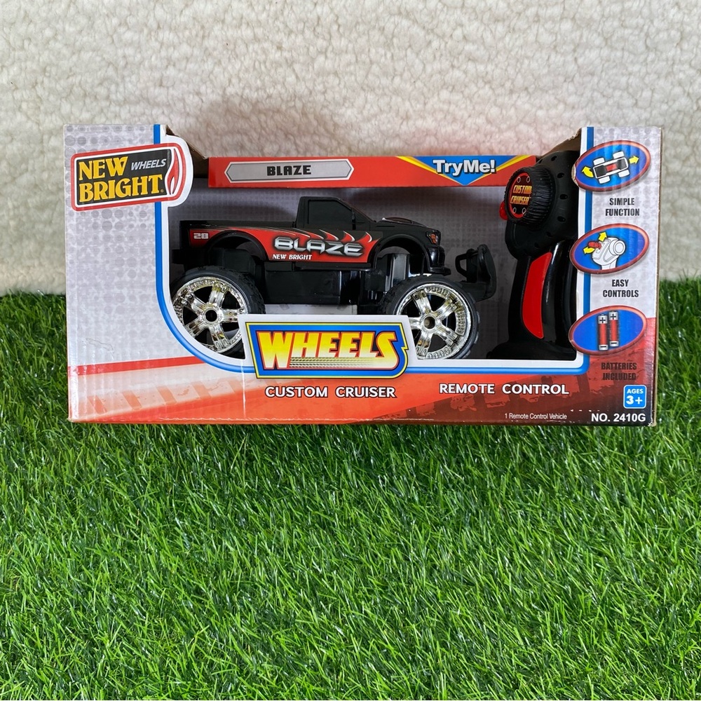 New Bright Wheels Blaze Remote Control Truck Black and Red